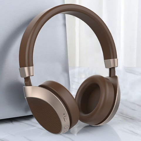 Casque bluetooth avec réduction active du bruit marron