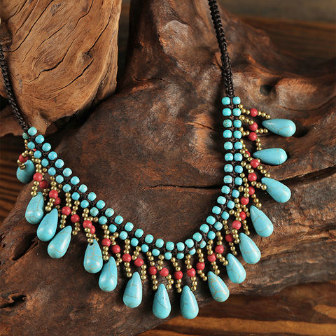 Turquoise necklaces on sale for sale