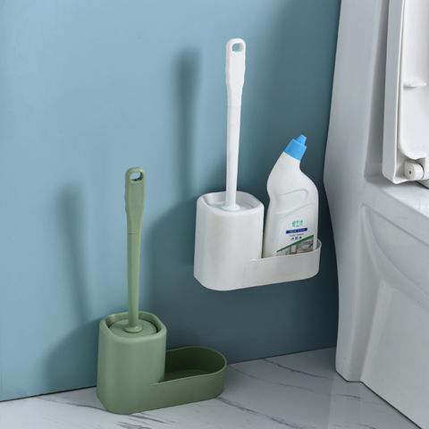 Cepillo de inodoro 2 en 1 para montaje en pared, artículos para el hogar, cepillo de limpieza de plástico para inodoro for sale at factory direct price