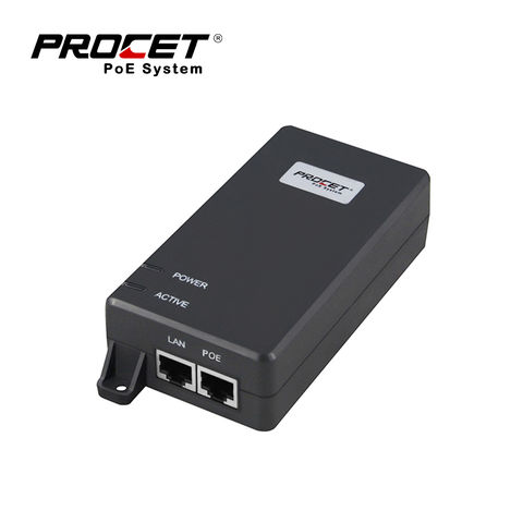 Buy Wholesale China Passive 45w Poe Injector, Procet Gigabit 45w 55vdc ...