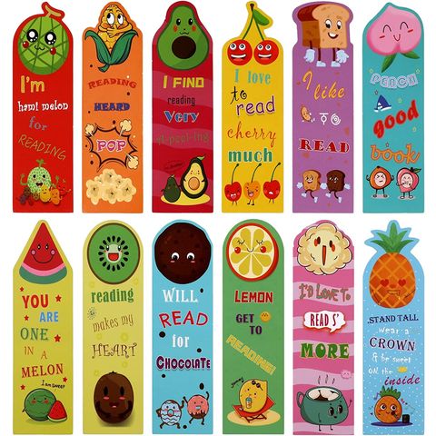 Marcapáginas de Papel, Multipack de Marcapáginas de Cartón con Frutas, Set de Tarjetas Educativas para Niños, Clip para Páginas de Libros for sale at factory direct price