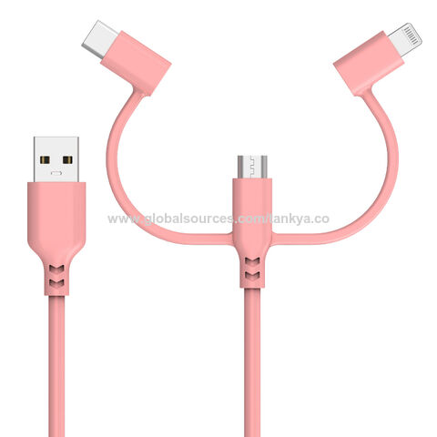 Buy Wholesale China Soft Silicone 3 In 1 Cable With Mfi License & Mfi ...