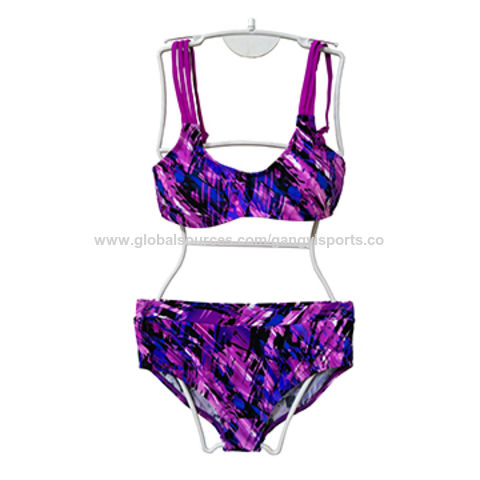 Custom Ladys Triangle Bikini Chlorine-resistant Swimwear