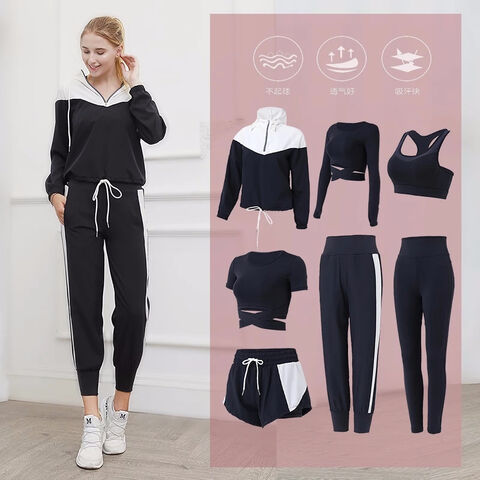 Conjunto de Yoga para Mujer 2/3/4/5/7 Piezas, Ropa Deportiva para Correr y Caminar, Tallas Grandes Disponibles