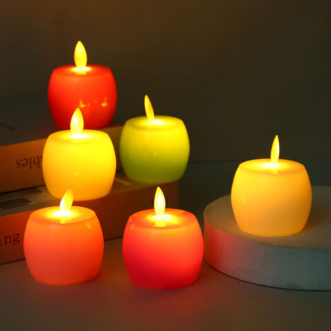 Vente en gros de bougies LED sans flamme pour créer une ambiance chaleureuse, bougies à piles, bougies pomme