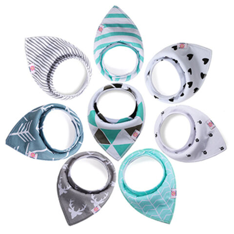 Baberos para bebés, paquete de 10, suaves y absorbentes para niños y niñas - Baberos bandana para babeo