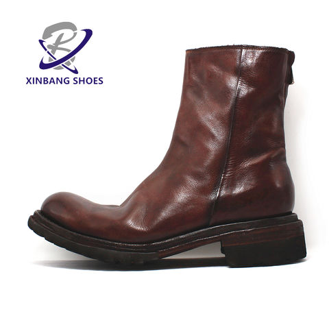 Botas de plataforma para hombre, zapatos de cuero genuino, vestido