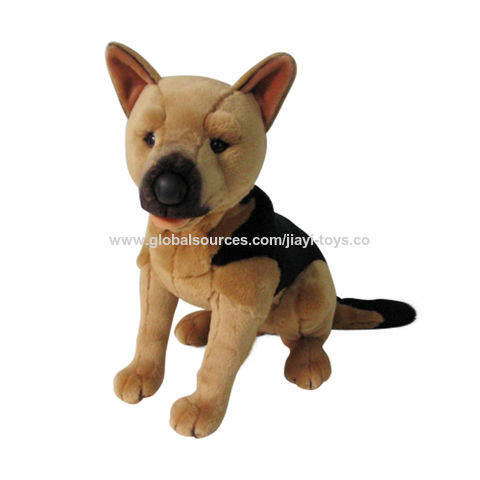Precio de fábrica realista sentado juguetes de peluche perro de peluche alemán Shepher