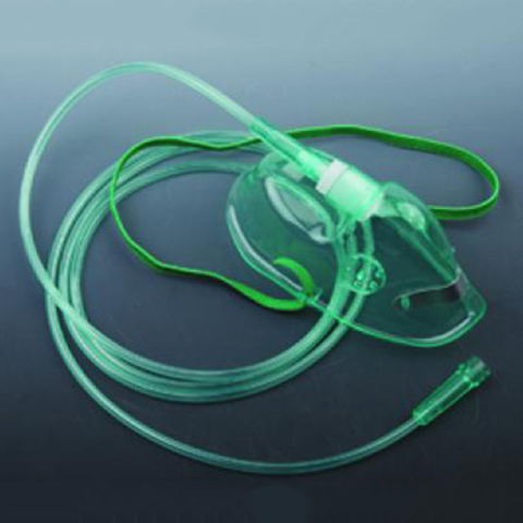 Mascarilla de Oxígeno, Disponible en Varios Colores, Fabricada en PVC - Ideal para Uso Médico y Hospitalario