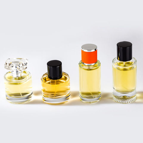 Clear Glass Cylindrical Fragrance Bottles