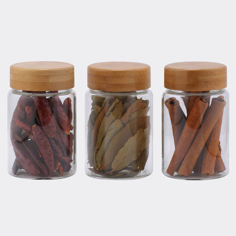 200ml bamboo best sale spice jar