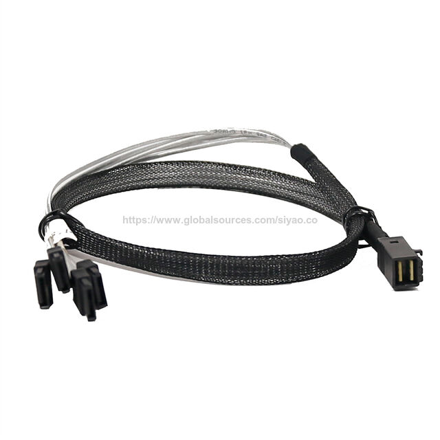 Placa base de chasis de servidor SATA 3.0 Cable SAS 4I SFF-8643 a 4*SATA 7 pines Cable de ventilador de disco duro Cable de extensión adaptador de 12 GB/S for sale at factory direct price