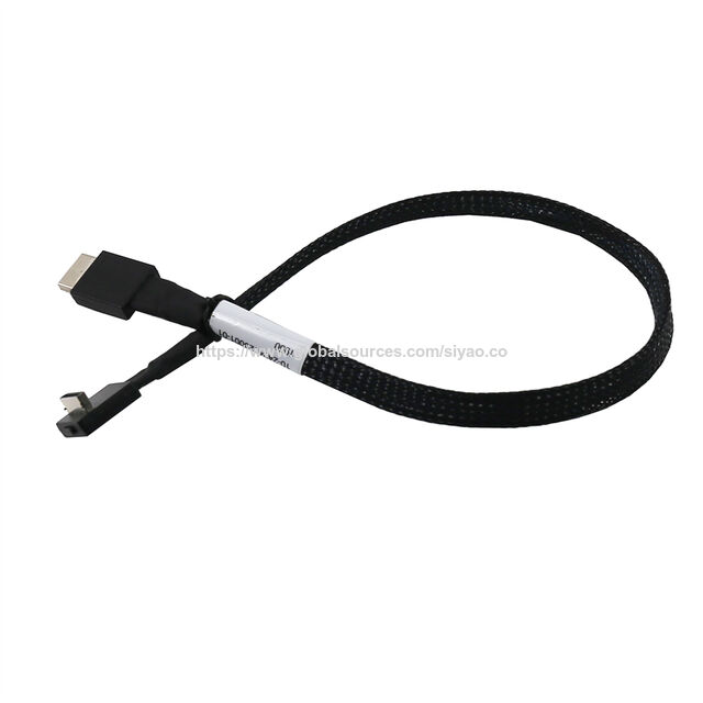 Cable Mini SAS Serie SFF-8611 a SFF-8611 Conector en Ángulo Recto 4I 8I Macho a Macho Cable Elevador de Datos de Disco Duro de Alta Velocidad for sale at factory direct price
