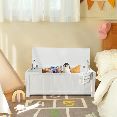 Caja de Juguetes de Madera, Baúl de Almacenamiento, Banco Infantil, Organizador de Ropa, Armario de Almacenamiento