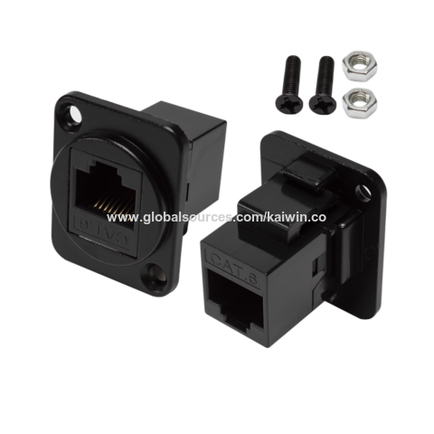 HangTon, connettore RJ45 impermeabile per montaggio a pannello, rete Ethernet Cat5e, presa di alimentazione per chassis (1 set, spina e presa HangTon, connettore RJ45 impermeabile per montaggio a pannello, rete Ethernet Cat5e, presa di alimentazione per chassis (1 set, spina e presa