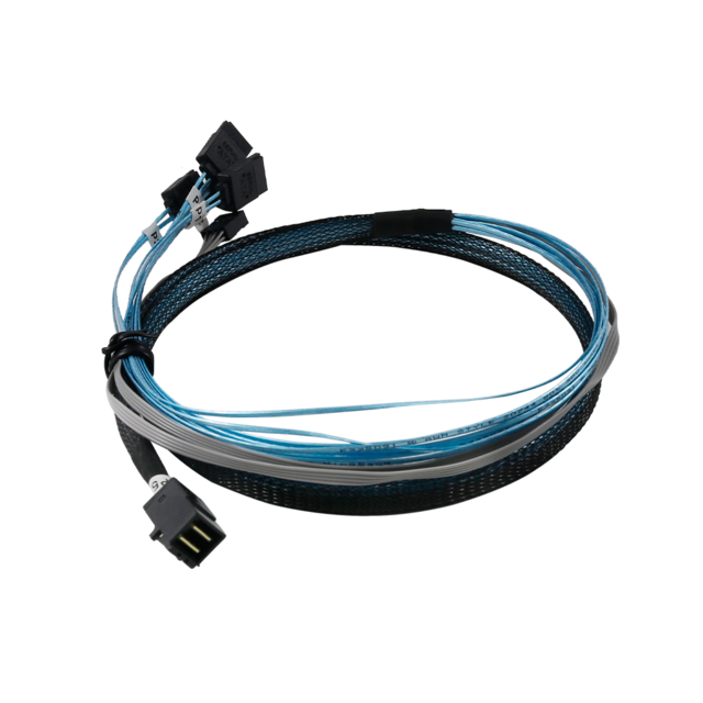 Kabel SAS Motherboard Komputer PC Kecepatan Tinggi, HD Mini SAS SFF-8643 4I/8I ke 4 SATA 7pin & 8 Pin Catu Daya Hard Disk Drive