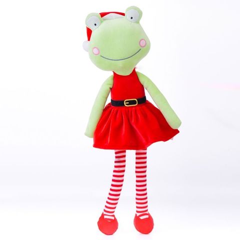 Custom Long Leg Cute Plush Frog In Dress Toy For Kids Gift $2.5
