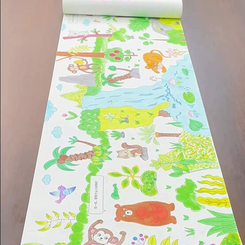 Rollo De Papel Para Colorear Dibujo Para Niños,manualidades