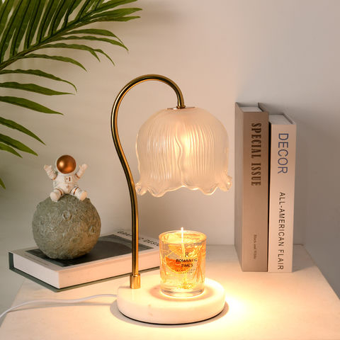Luz de noche LED Lámpara calentadora de velas Lirio de los valles Lámpara de cera de aromaterapia Luces decorativas para sala de estar, dormitorio, oficina for sale at factory direct price