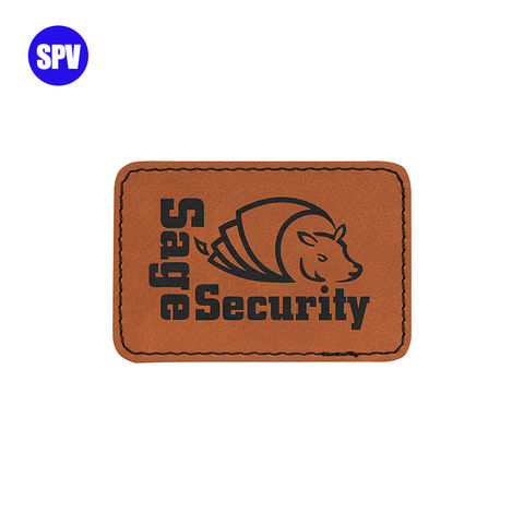 50 Pcs Laser Engraved Marking Faux Leather Patch - Rectangular (3 x 2)