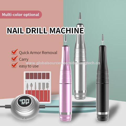 Amazon.com: Professional 45000 RPM Nail Drill , Rechargeable Electric Nail  File Machine E File for Acrylic Nails Gel Polishing Removing, Portable  Cordless Efile with Bits Kit for Manicure Salon Home Purple :