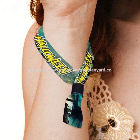 Cheap Custom Logo Party Festival Polyester Bracelet Sublimation Fabric  Woven Elastic Wristband - China Woven Elastic Wristband and Custom Wristband  price
