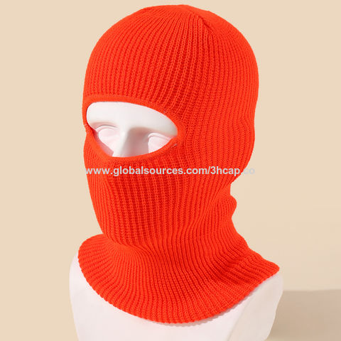 Masque intégral cagoule rouge 2-plis capuchon jetable confortable et  respirant