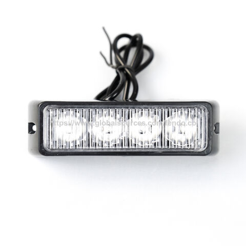 Luzes de Advertência LED 12/24V 4 LEDs IP65 À Prova D'Água Universal Carro Piscando