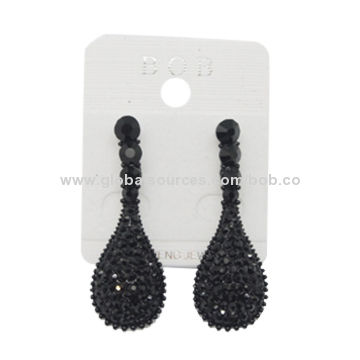 356 pendientes de araña con forma de hoja de diamantes de imitación de aleación de diseño personalizado de moda for sale at factory direct price