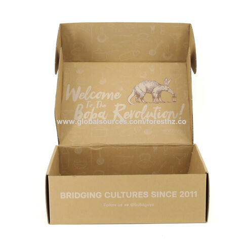 Customized Small Mailer boxes bulk Cardboard sturdy shipping box packaging  kraft Corrugated box with print