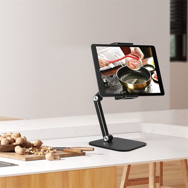 Verstellbarer Ständer für Tablet, Aluminiumlegierung, Desktop, Laptop, Handyhalterung, faltbarer Metall-Handyhalter for sale at factory direct price