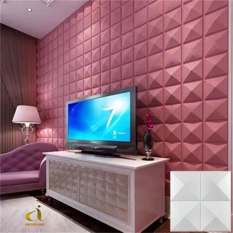 Paintable PVC Wall Panels Light Weight Composite Wall Board TV Background |  Chuvie Decor Nigeria