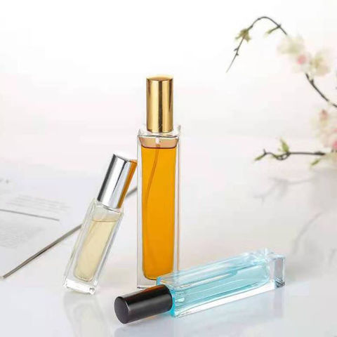 Mini Perfume Roll on Bottle 3ml High Quality Portable Empty Simple Cosmetic  Container Gold Plating Glass Essential Oil Bottle