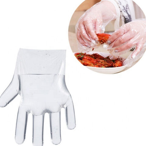 Disposable Long Sleeve Gloves PE Plastic Insemination Gloves for Food Service for sale at factory direct price