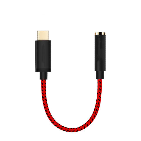 Noir Câble USB Type C vers Jack 3.5mm AUX, câble Audio, puce DAC,  adaptateur de casque HiFi pour téléphone p