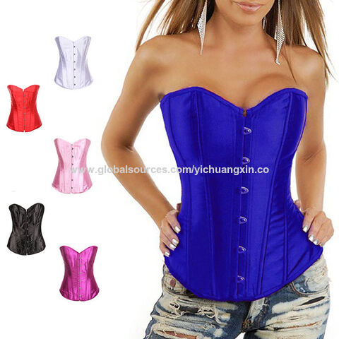 Buy Wholesale China Sexy Elegant Classic Satin Lace Corset Top And Bustiers  Fashion Corsets & Tummy Wraps & Corsets & Tummy Wraps at USD 4.5