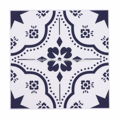 30x30cm Pvc Waterproof Non-slip Peel Stick Floor Tiles For Indoor Deco ...