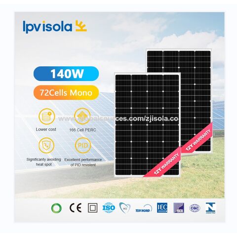 Buy Wholesale China Solar Panel Isola 140w Monocrystalline Solar