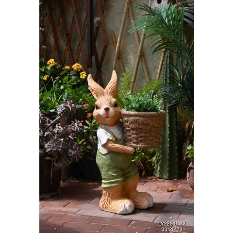 Buy Wholesale China Directly Factory Magnesia Planter Poly Resin Rabbit ...