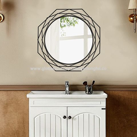 Buy Wholesale China Round Wall Frameless Mirror With Shelf For