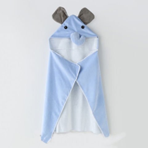  Bata de baño para bebé y niño, bata con capucha para recién  nacido, toalla suave ultra absorbente, Azul Elephant : Bebés