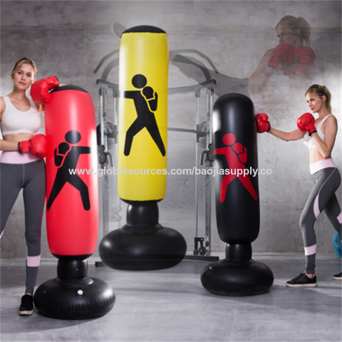 Columna de boxeo inflable para fitness, PVC grueso, columna de lucha tipo tumbler, juguete de ventilación para adultos, 1.6 metros de altura