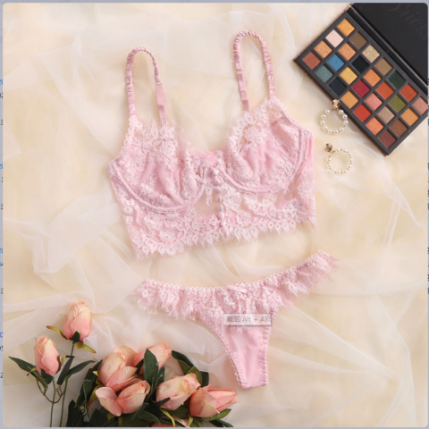 Bulk Buy China Wholesale Hot Selling Lovely Baby Pink Sexy Lingerie With  G-string Panties $5.66 from Shenzhen SXLH Technology Co., Ltd.