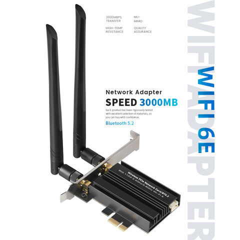 Mt7921 Wifi6 2.4g 5g Gigabit Carte réseau Ordinateur de bureau