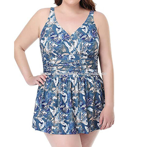 Women's Plus-size Swimwear Two Piece Swimsuit Bikini Tankini Print