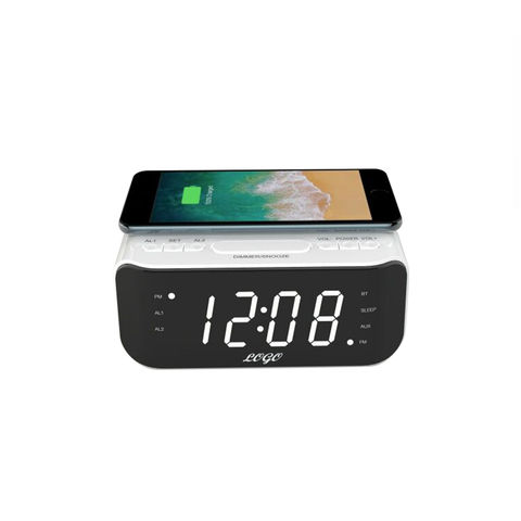 Radio Reloj Despertador de Cabecera con Alarma Dual, Carga Inalámbrica y Pantalla LED Regulable - Ideal para Mayoristas for sale at factory direct price
