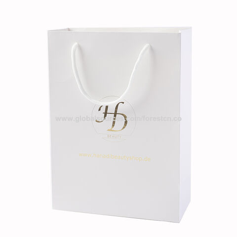 Buy Wholesale China Wholesale Luxury White Paper Bags With Gold Foil  Stamping Custom Logo Clothing Shopping Gift Jewelry Packaging Paper Bag &  Luxury Gold Foil Shopping Bag at USD 0.23