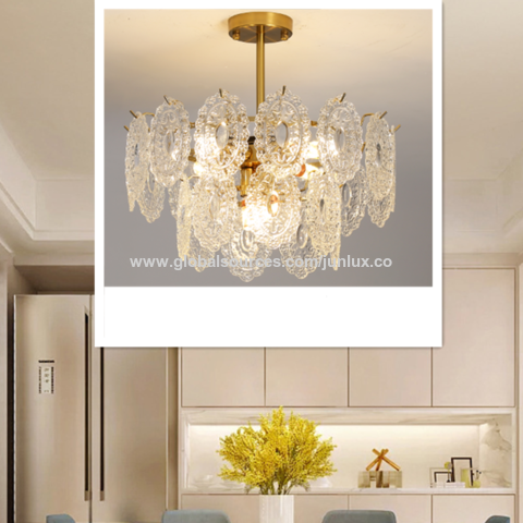 Led Chandelier Light 0.6m Two Layers Hardware Crystal Glass Indoor ...