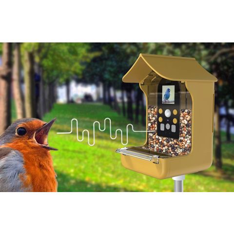 Mangeoire à oiseaux extérieure Grande capacité Mangeoire à oiseaux suspendue  Distributeur de graines pour oiseaux Maison d'oiseau extérieure pour balcon  de jardin