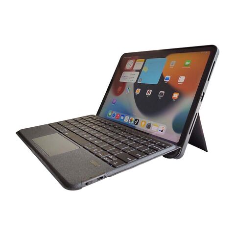 Étui folio multi-support avec clavier Bluetooth rétro-éclairage pour iPad